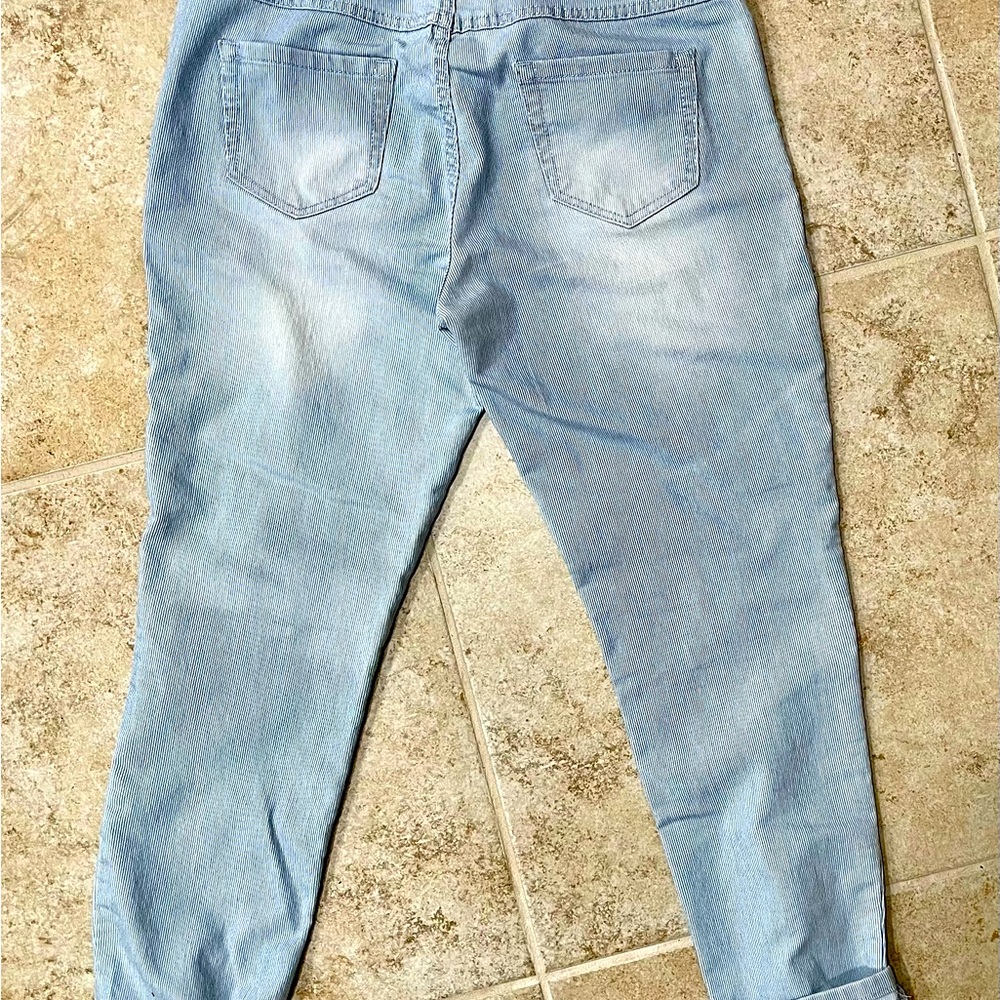 Women’s Artisan NY Blue White Pinstripe Jeans Size 6
